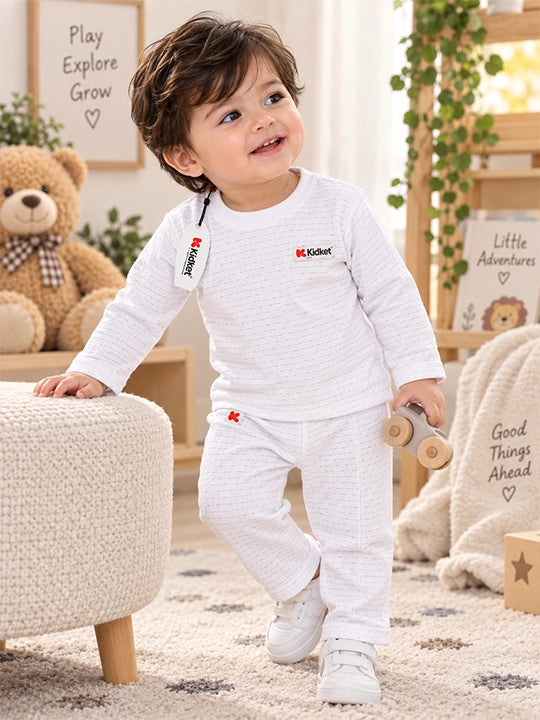 KidKet 100% Natural Color Cotton Striped  -  Jacquard (SGS LAB TESTED) UNISEX