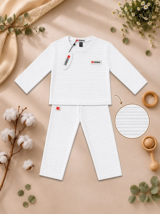 KidKet 100% Natural Color Cotton Fine-Line  -  Jacquard (SGS LAB TESTED) UNISEX