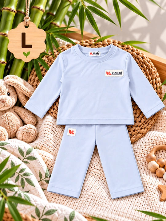 KidKet Luxury Bamboo Loungewear Set - Baby Blue (PCSIR LAB TESTED) UNISEX