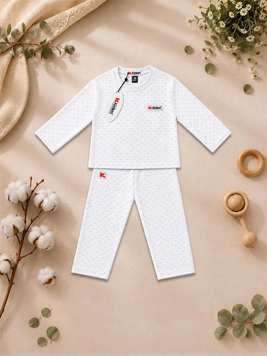 KidKet 100% Natural Color Cotton Double Dotted -  Jacquard (SGS Lab Tested) UNISEX