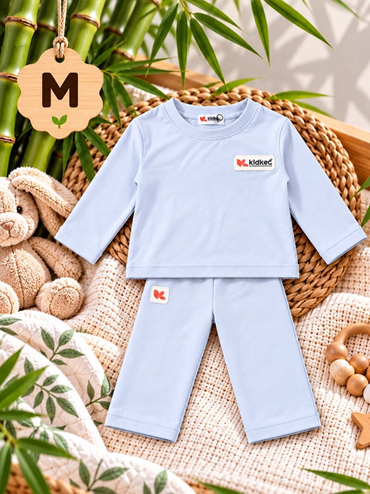 KidKet Luxury Bamboo Loungewear Set - Baby Blue (PCSIR LAB TESTED) UNISEX