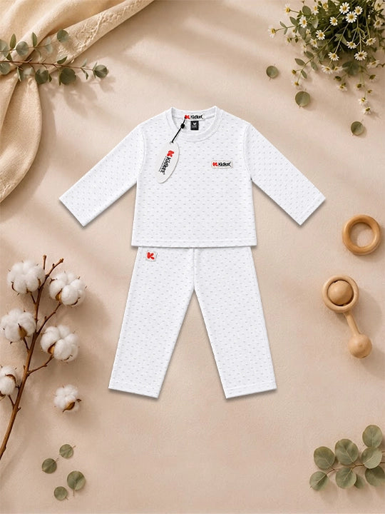 KidKet 100% Natural Color Cotton Double Dotted -  Jacquard (SGS Lab Tested) UNISEX