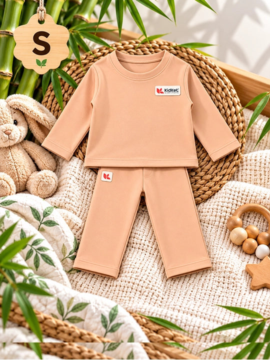 KidKet Luxury Bamboo Loungewear Set - Warm Peach (PCSIR LAB TESTED) UNISEX