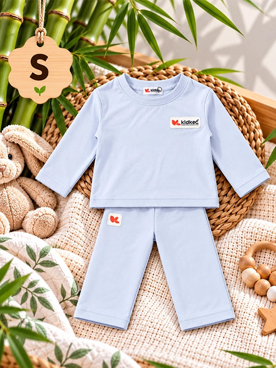 KidKet Luxury Bamboo Loungewear Set - Baby Blue (PCSIR LAB TESTED) UNISEX